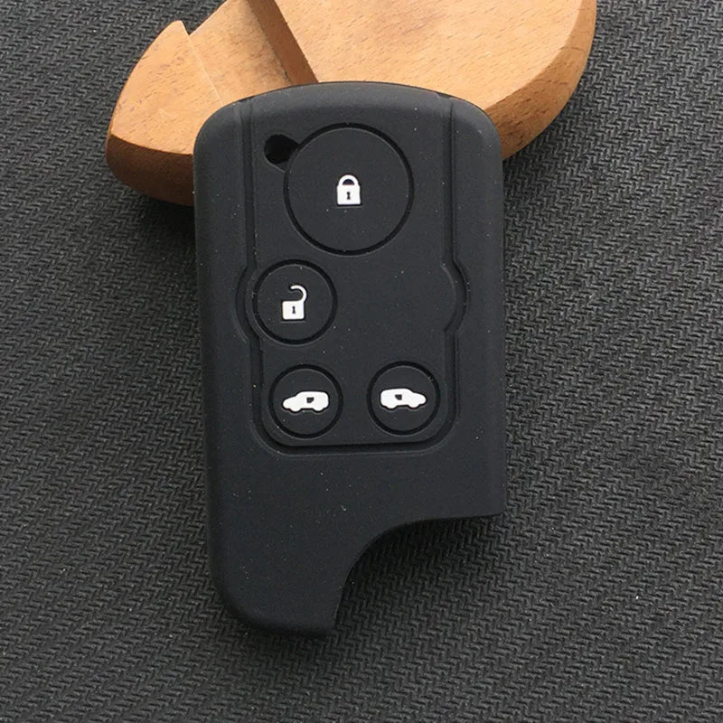 HONDA STEPWAGON 4 Button Silicon key fob case Cover with Sliding Doors. Also fits Freed, Elysion, Stepwgn Spada, Step Wagon, RK, RK5, Shuttle. Japanese Import rubber shell.