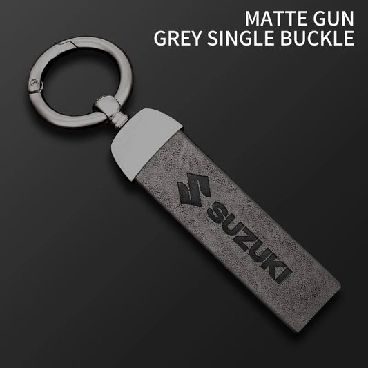 1pc Car Styling Leather Keychain Metal Keyring Hanging Accessories For Suzuki Swift S-Cross Jimny Alto SX4 Vitara Baleno Samurai