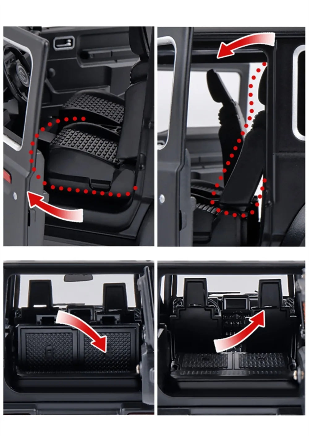 1:18 SUZUKI Jimny Alloy Diecast Car Models Off-Road Vehicles Toy with Sound and Light Car Model Simulation Collection Kids Gifts