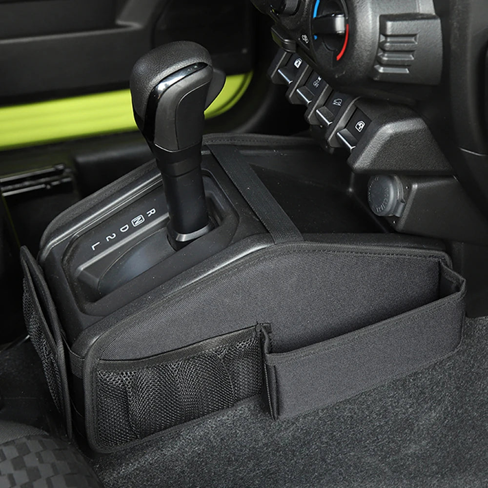 Car Gear Shift Storage Bag Organizer Tray Container for Suzuki Jimny 2019-2024 JB64 JB74 Stowing Tidying Interior Accessories