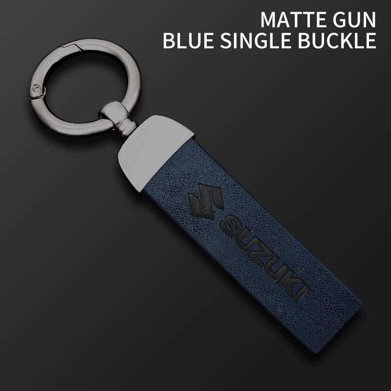1pc Car Styling Leather Keychain Metal Keyring Hanging Accessories For Suzuki Swift S-Cross Jimny Alto SX4 Vitara Baleno Samurai