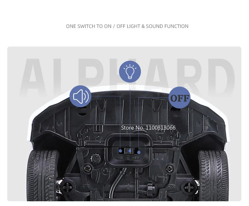 Big 1/18 Alphard Alloy Cars Model Toy Door Opened Simulation MPV Car Toys with Sound and Light Pull Back Vehicle for Boys Gifts