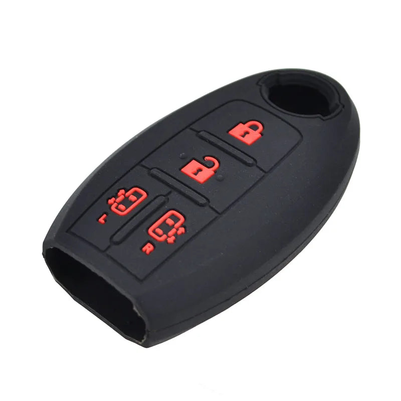 Silicone Car Key Case For Nissan Quest Elgrand NV200 Evalia Serena MPV Cover Keyless Remote Fob Shell
