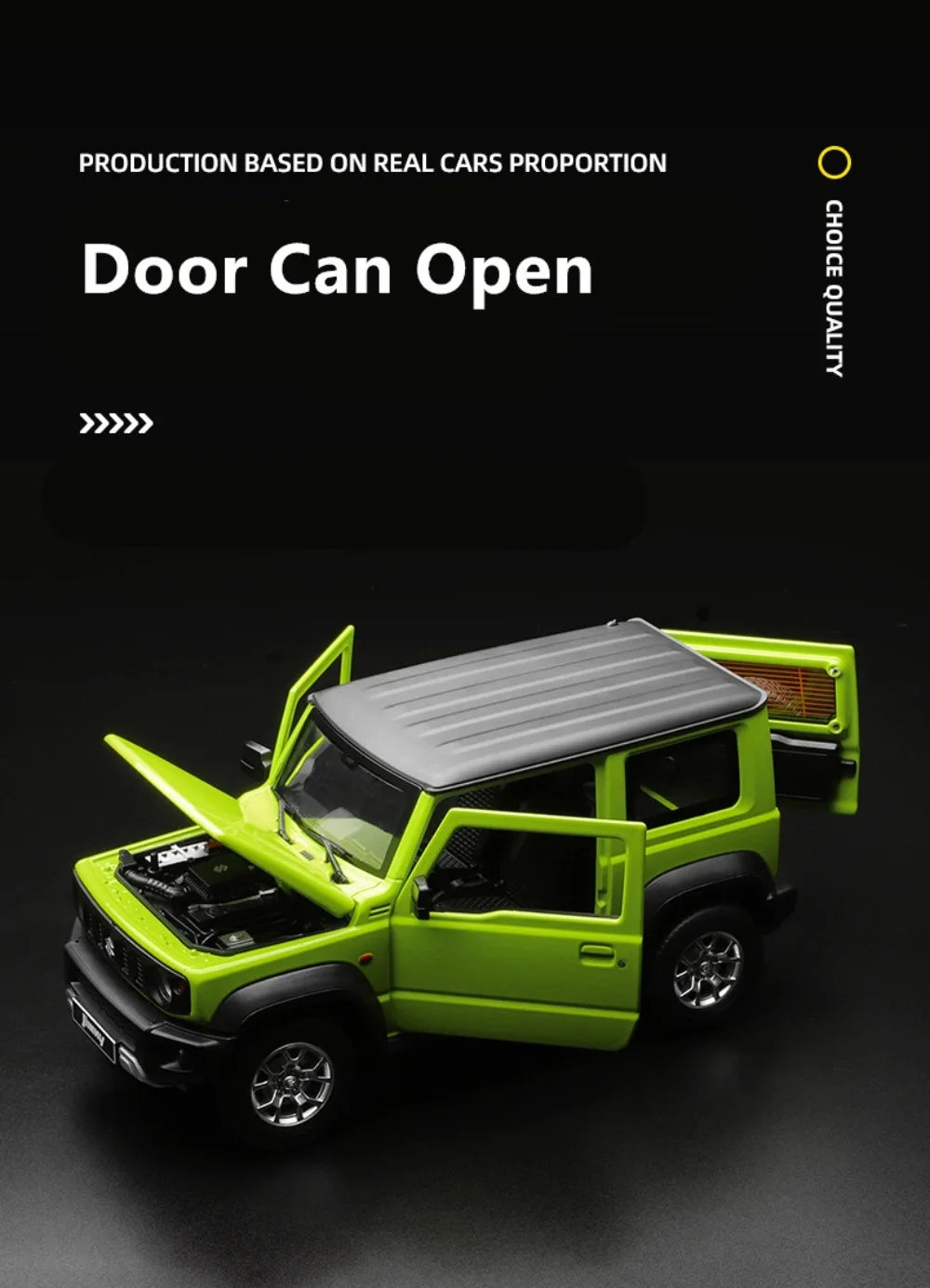 1:18 SUZUKI Jimny Alloy Diecast Car Models Off-Road Vehicles Toy with Sound and Light Car Model Simulation Collection Kids Gifts