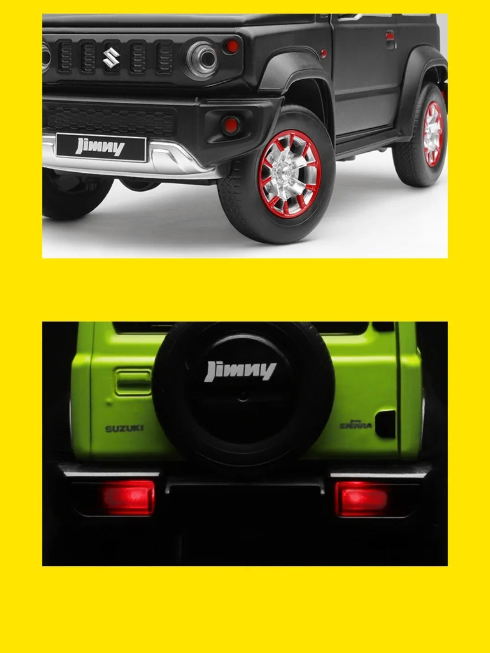 1:18 SUZUKI Jimny Alloy Diecast Car Models Off-Road Vehicles Toy with Sound and Light Car Model Simulation Collection Kids Gifts