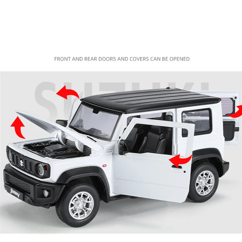 1:24 SUZUKI Jimny SUV Alloy Car Model Diecasts Metal Off-Road Vehicles Car Model Simulation Sound Light Collection Kids Toy Gift