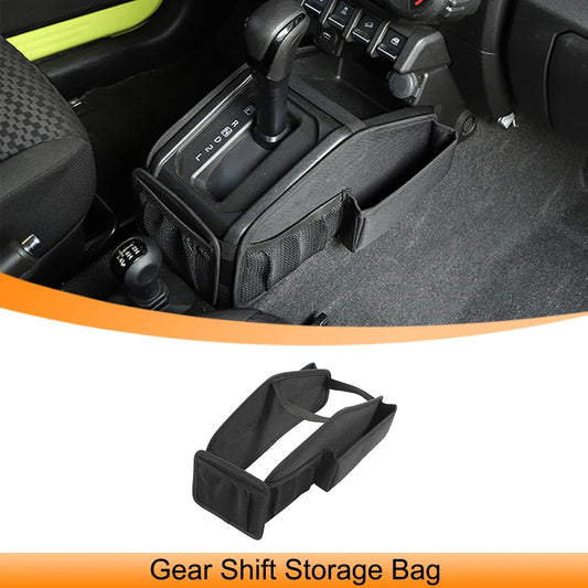 Car Gear Shift Storage Bag Organizer Tray Container for Suzuki Jimny 2019-2024 JB64 JB74 Stowing Tidying Interior Accessories