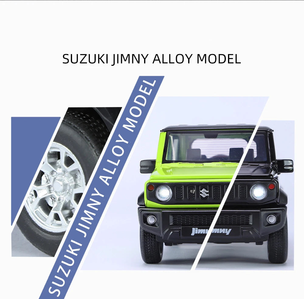 1:24 SUZUKI Jimny SUV Alloy Car Model Diecasts Metal Off-Road Vehicles Car Model Simulation Sound Light Collection Kids Toy Gift
