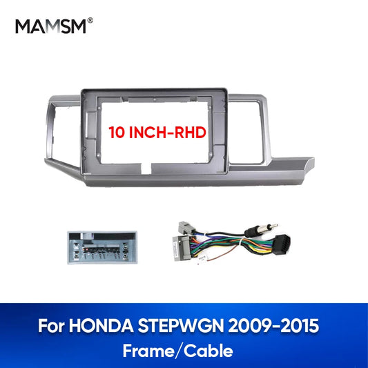 MAMSM 10inch For HONDA Stepwgn 2009-2015 RHD Car Fascia Audio Fitting Adaptor Navigation Panel Kits Auto DVD Frame Dashboard