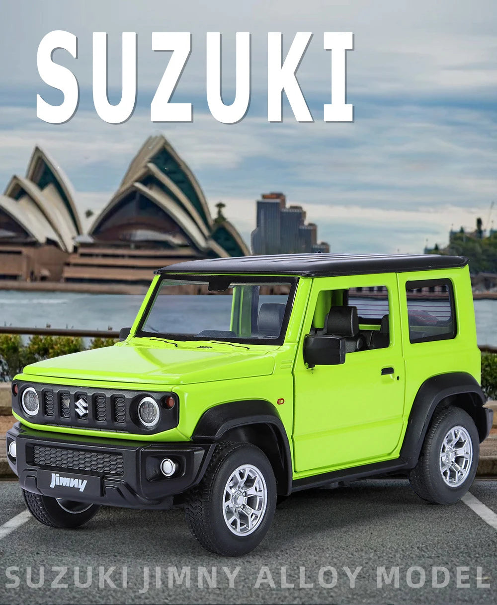 1:24 SUZUKI Jimny SUV Alloy Car Model Diecasts Metal Off-Road Vehicles Car Model Simulation Sound Light Collection Kids Toy Gift