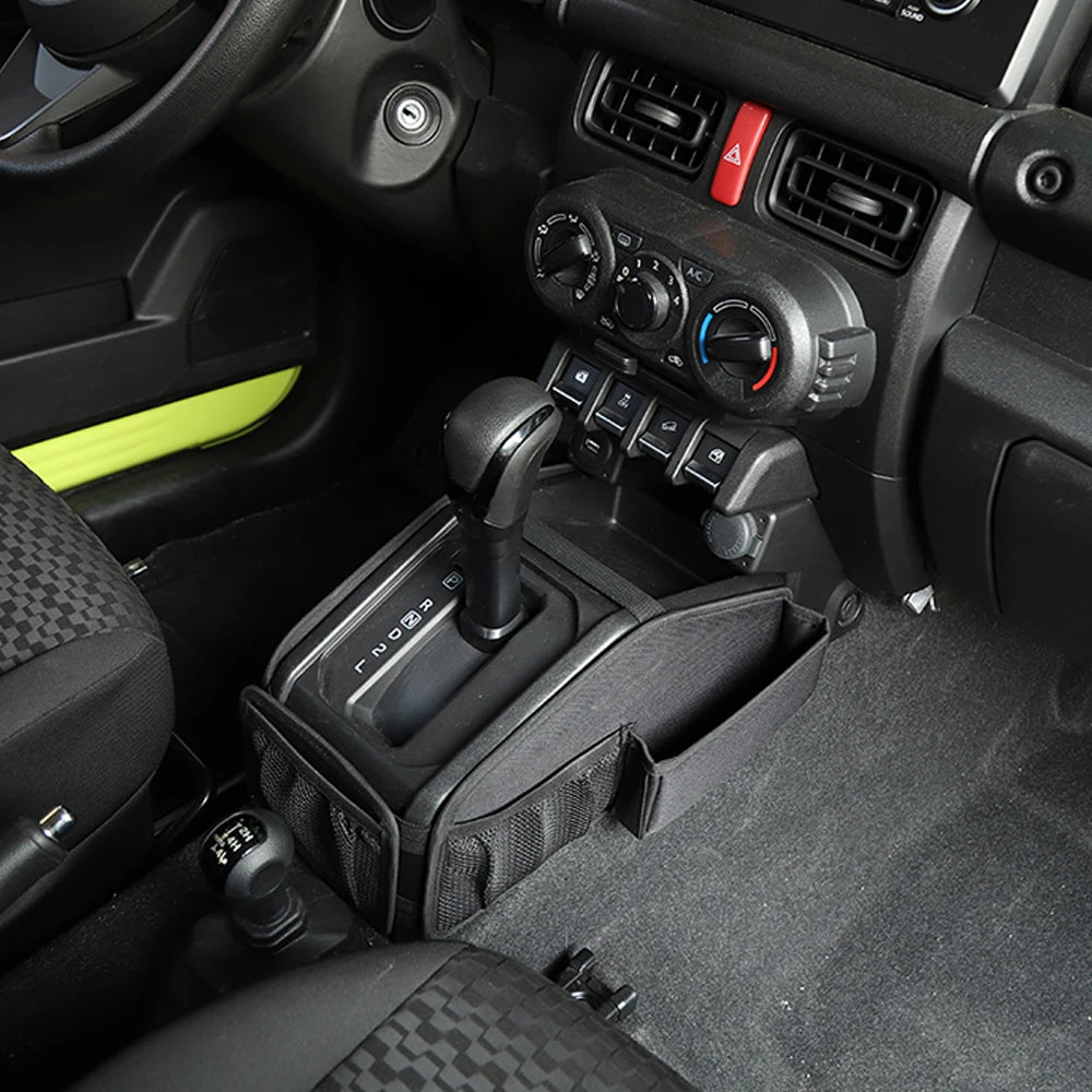Car Gear Shift Storage Bag Organizer Tray Container for Suzuki Jimny 2019-2024 JB64 JB74 Stowing Tidying Interior Accessories
