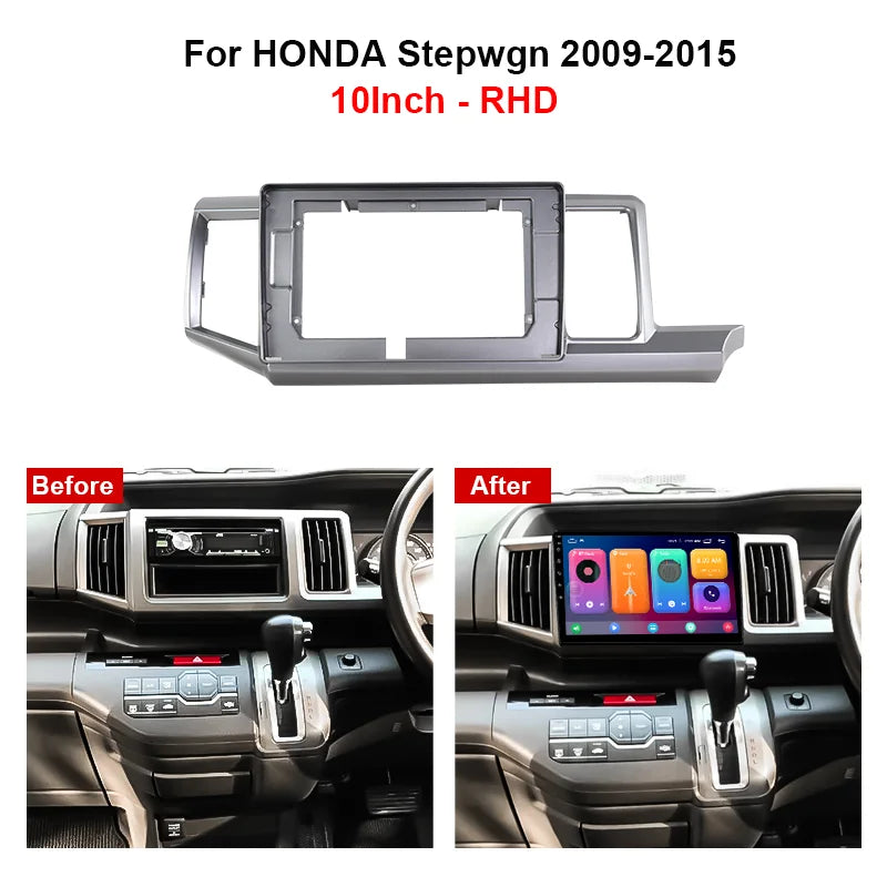 MAMSM 10inch For HONDA Stepwgn 2009-2015 RHD Car Fascia Audio Fitting Adaptor Navigation Panel Kits Auto DVD Frame Dashboard