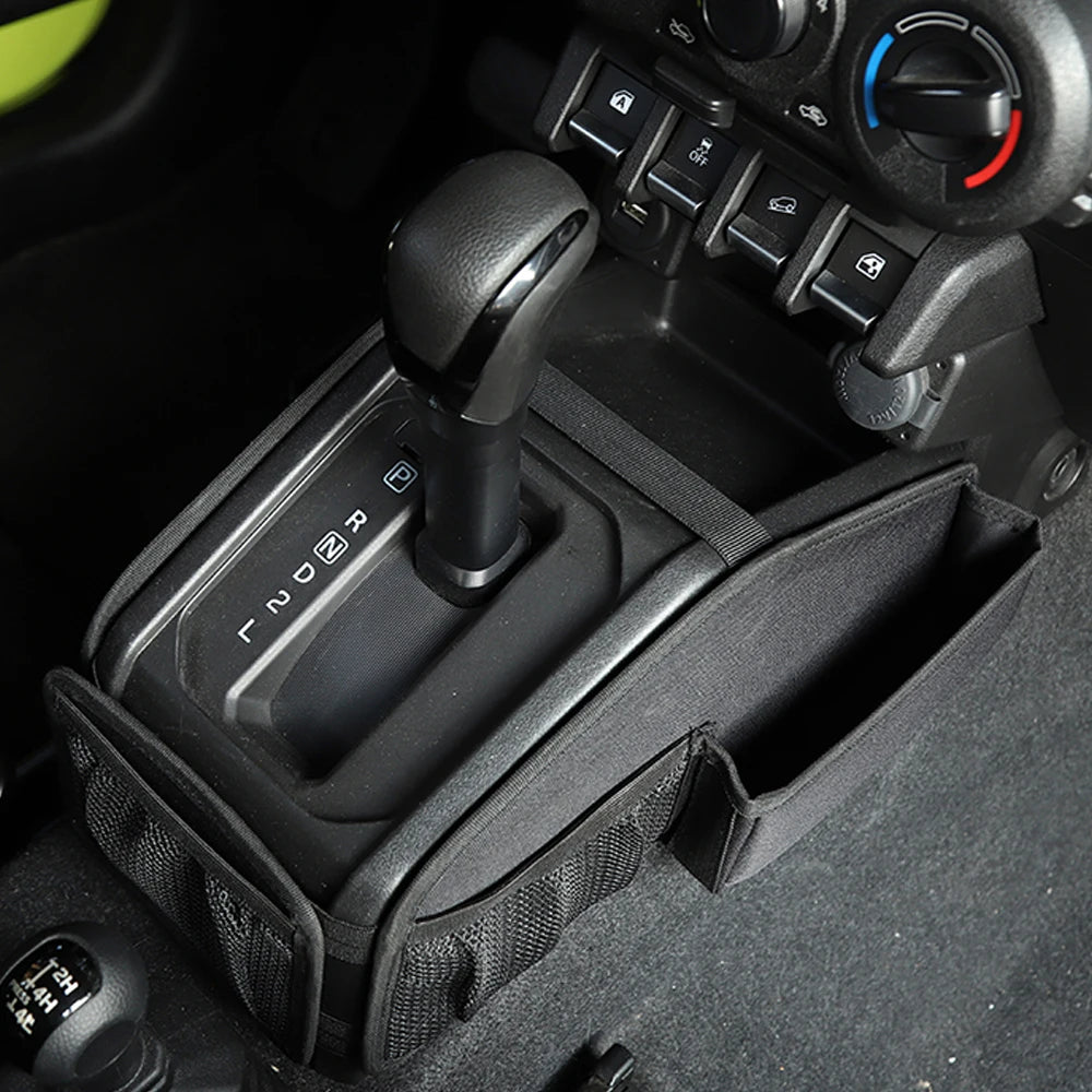 Car Gear Shift Storage Bag Organizer Tray Container for Suzuki Jimny 2019-2024 JB64 JB74 Stowing Tidying Interior Accessories
