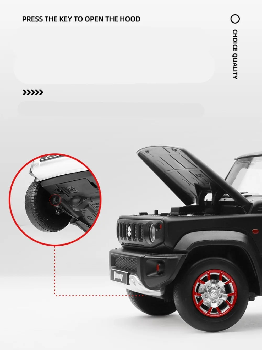 1:18 SUZUKI Jimny Alloy Diecast Car Models Off-Road Vehicles Toy with Sound and Light Car Model Simulation Collection Kids Gifts