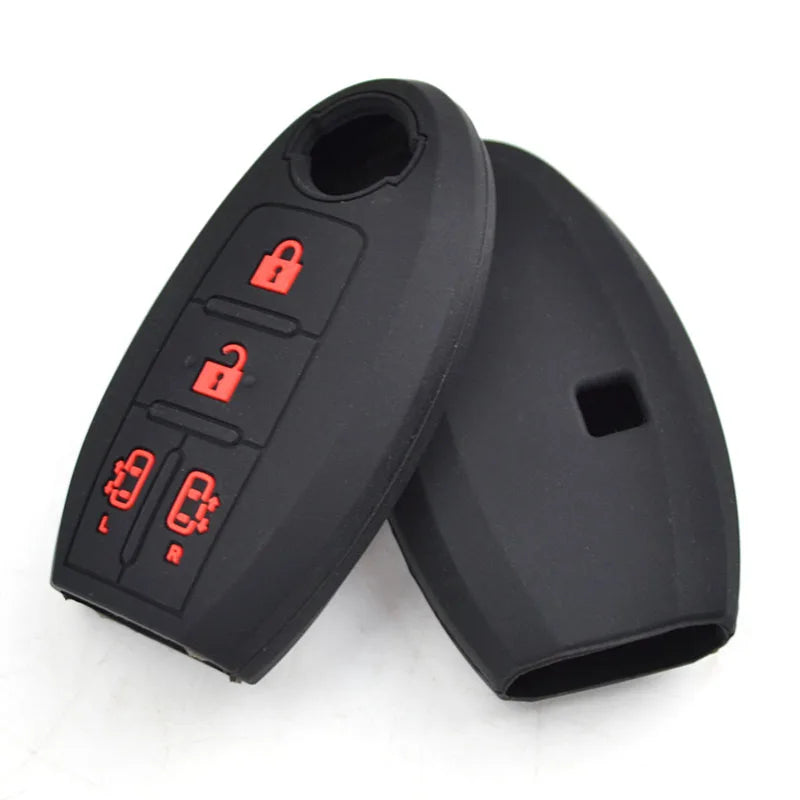 Silicone Car Key Case For Nissan Quest Elgrand NV200 Evalia Serena MPV Cover Keyless Remote Fob Shell